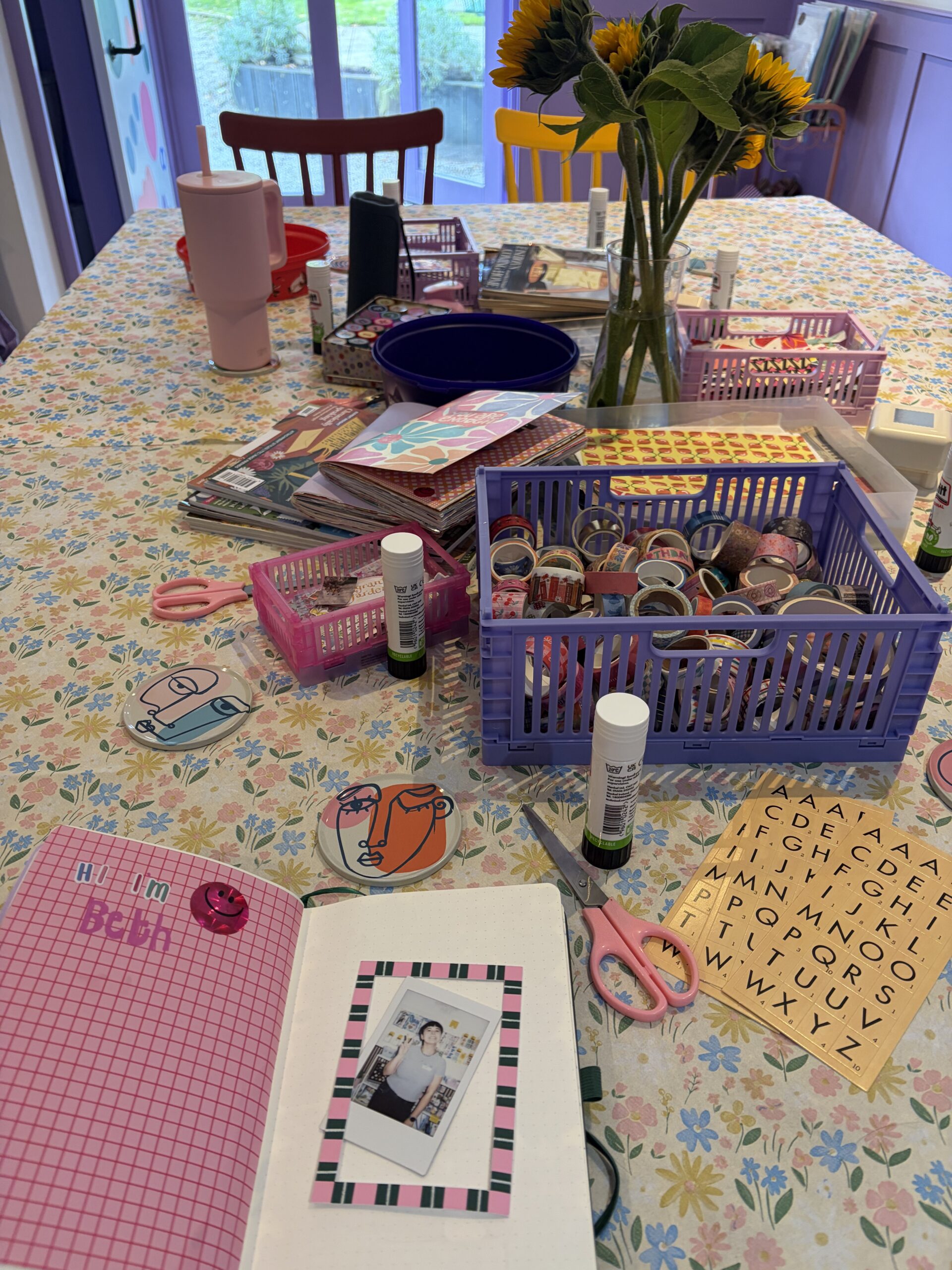 Workshop supplies in the creative space